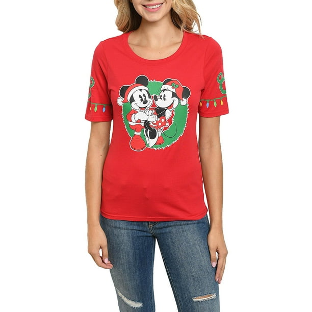 Disney Girls Minnie Mouse Holiday Shirt Santa/'s Favorite Christmas T-Shirt